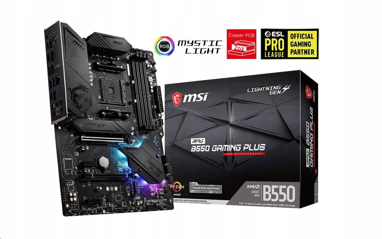 Msi Mb Sc AM4 Mpg B550 Gaming Plus, Amd B550, 4xDDR4, Vga, Atx Mpg…