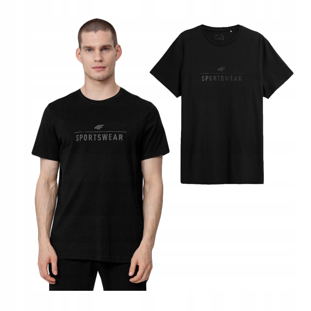 

4F T-shirt Koszulka Męska TSM354 Czarna M