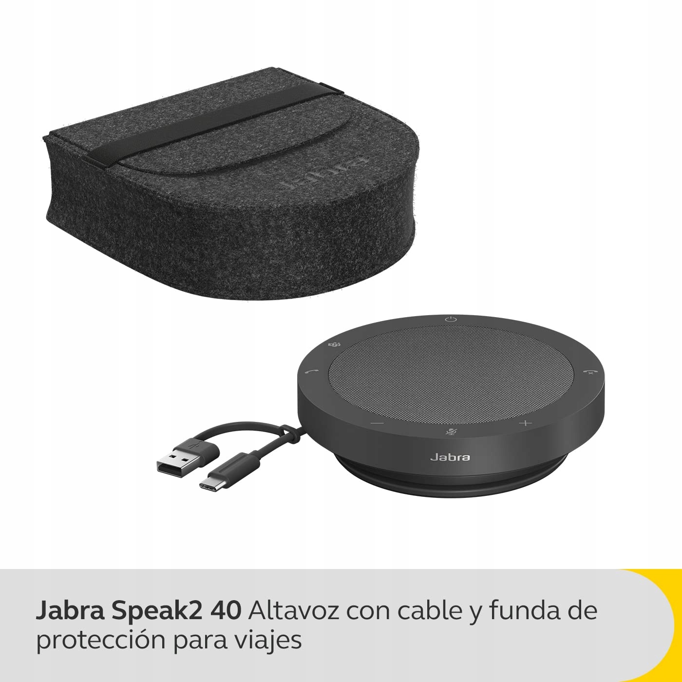 JABRA Speak2 40 Przenośny Zestaw Głośnomówiący 4 Mikrofony USB-A USB-C — miniatura 2