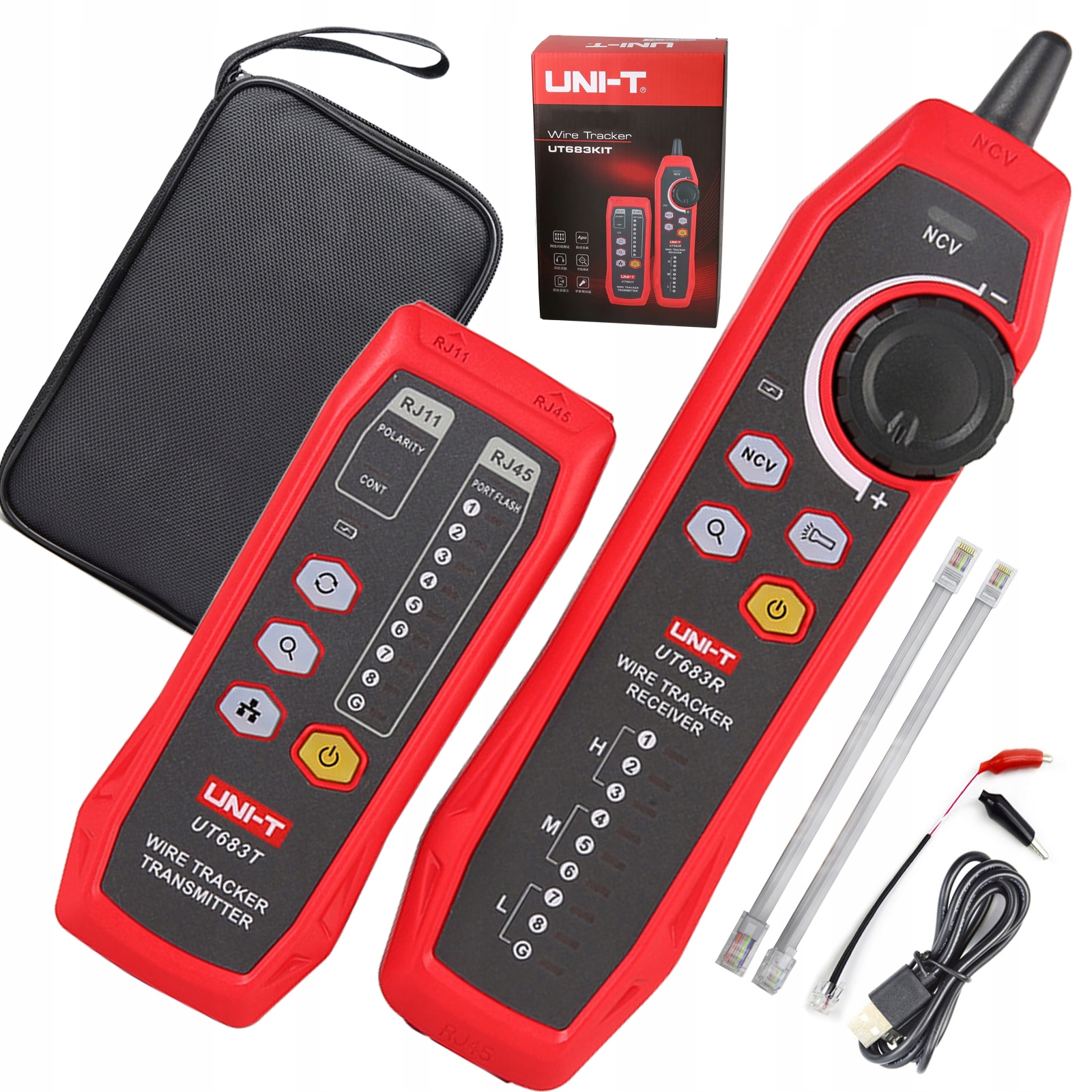 Tester sieci miernik szukacz par przewodów Uni-T UT683KIT
