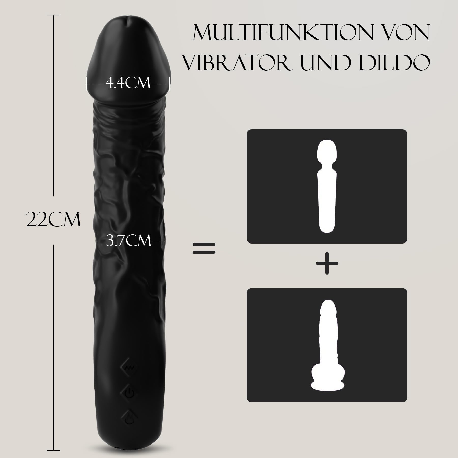DILOSCHWANZ Wibrator 22cm Zestaw Dla Kobiet Z Podgrzewaniem 10 Trybów — miniatura 6