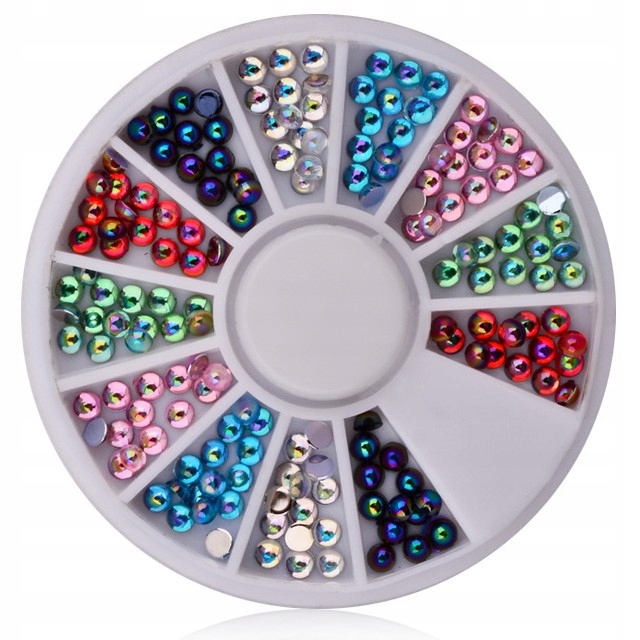 

Karuzela cyrkonie kryształki na paznokcie ozdoby