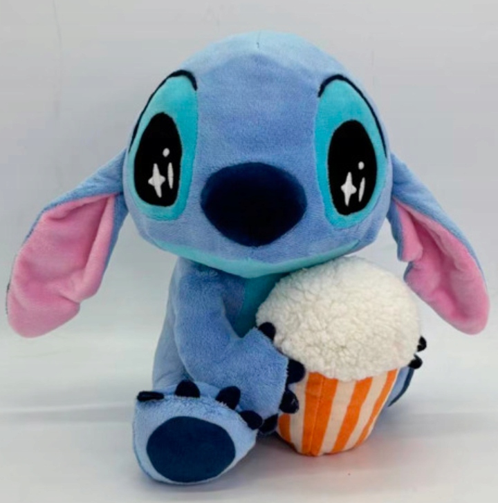 Stitch with Popcorn Plush 25cm