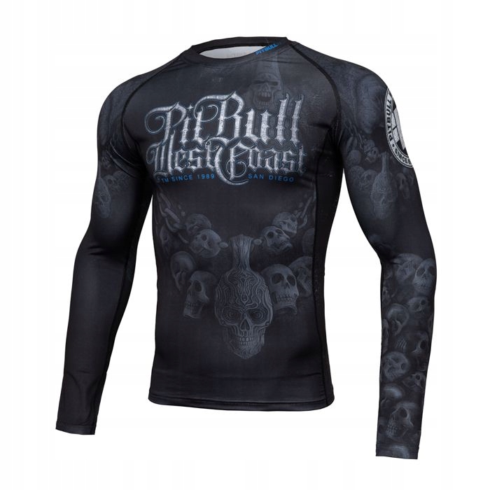 Pit Bull Rashguard Skull Dog Longsleeve XXL Marka Pitbull