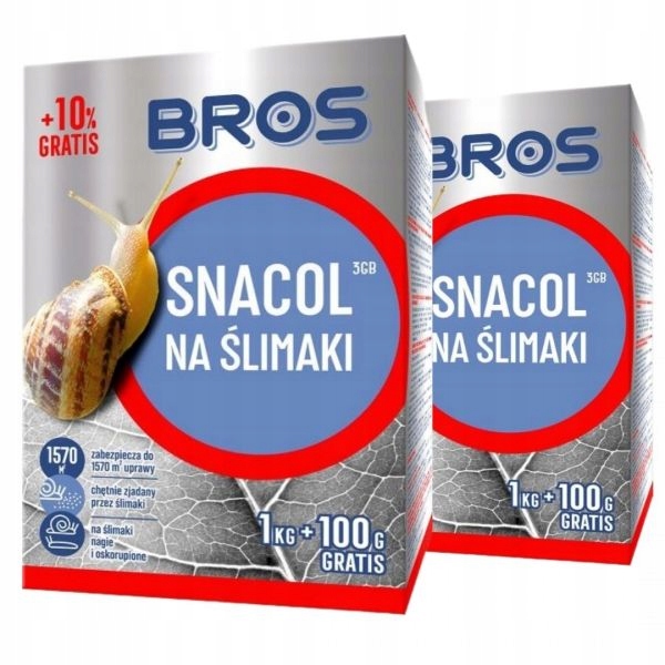 Granulat na Ślimaki Środek Snacol 2kg+200g PAKIET (1kg+100g x 2szt.)