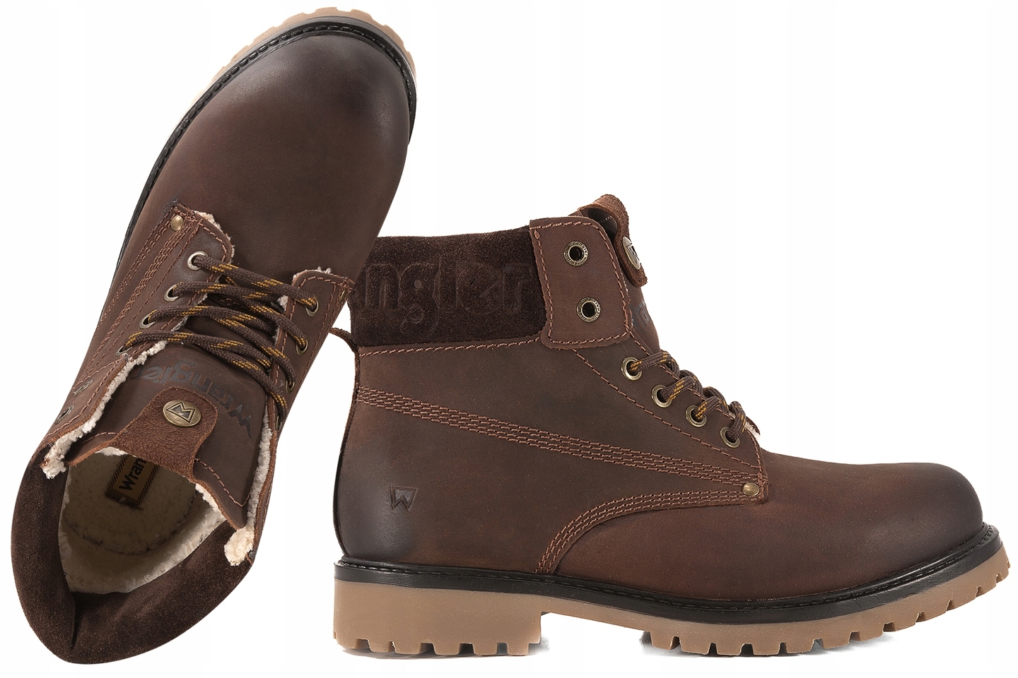 Wrangler 20253059.IKU Kotníkové Boty Pánské Trapery Zateplené hnědé 43