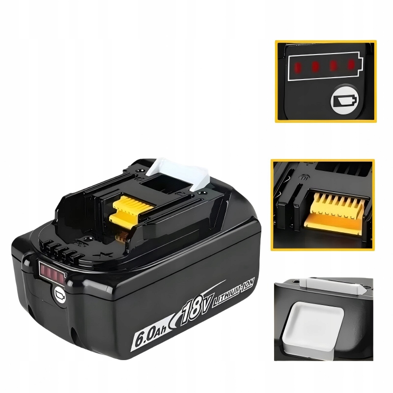 Akumulátor Lithium-iontová Baterie pro Makita 6.0Ah 18V Li-ion Náhrada
