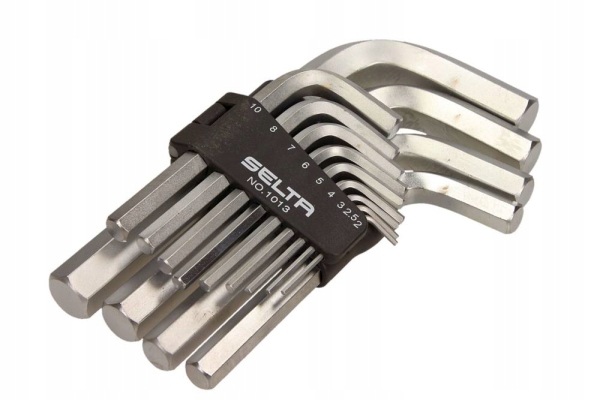 Zestaw kluczy imbusowych extra długich HEX, w