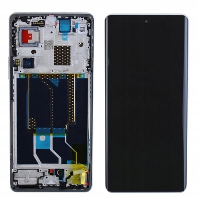 Nowy Ekran LCD Realme Gt 6T RMX3853 Z Ramką Silver