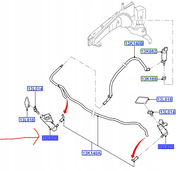 SPRYSKIWACZ REFLEKTORA FORD FOCUS CMAX 3M51 13L014 AB za 486 zł z