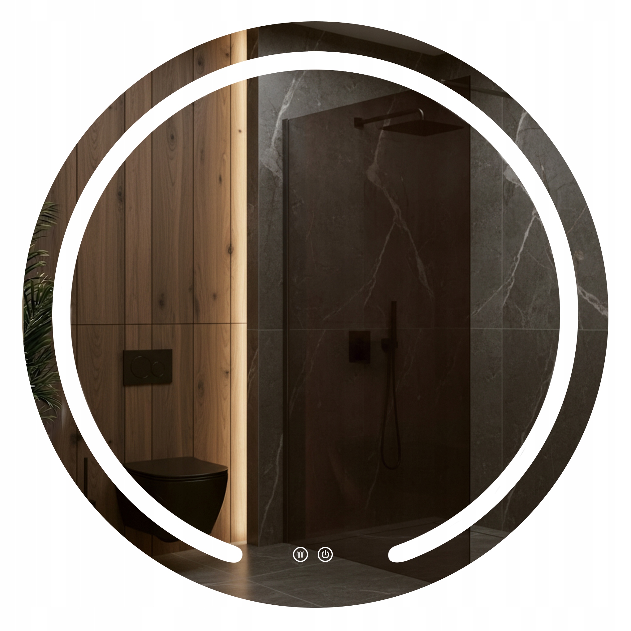 Zrcadlo 60 cm Podsvícené Závěsné Antipara Modern