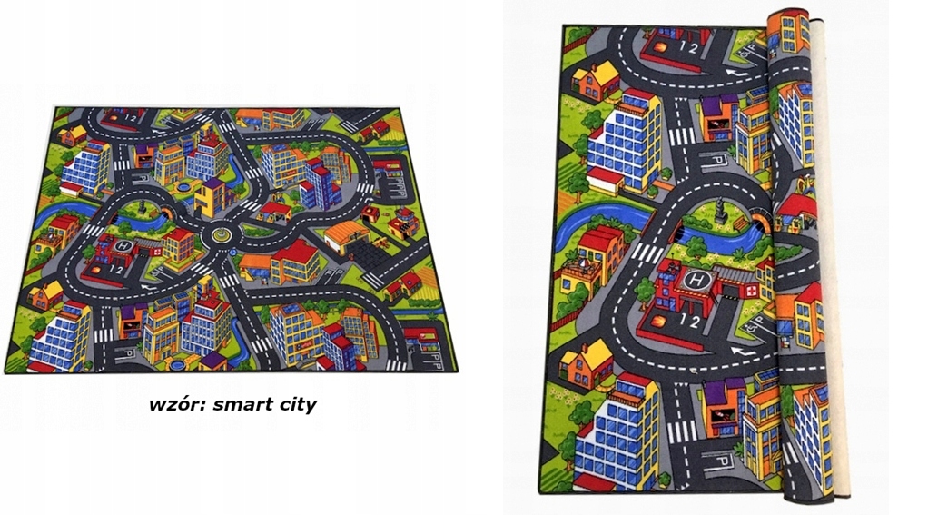 Dywan miasto ulice 200x200 farma cars