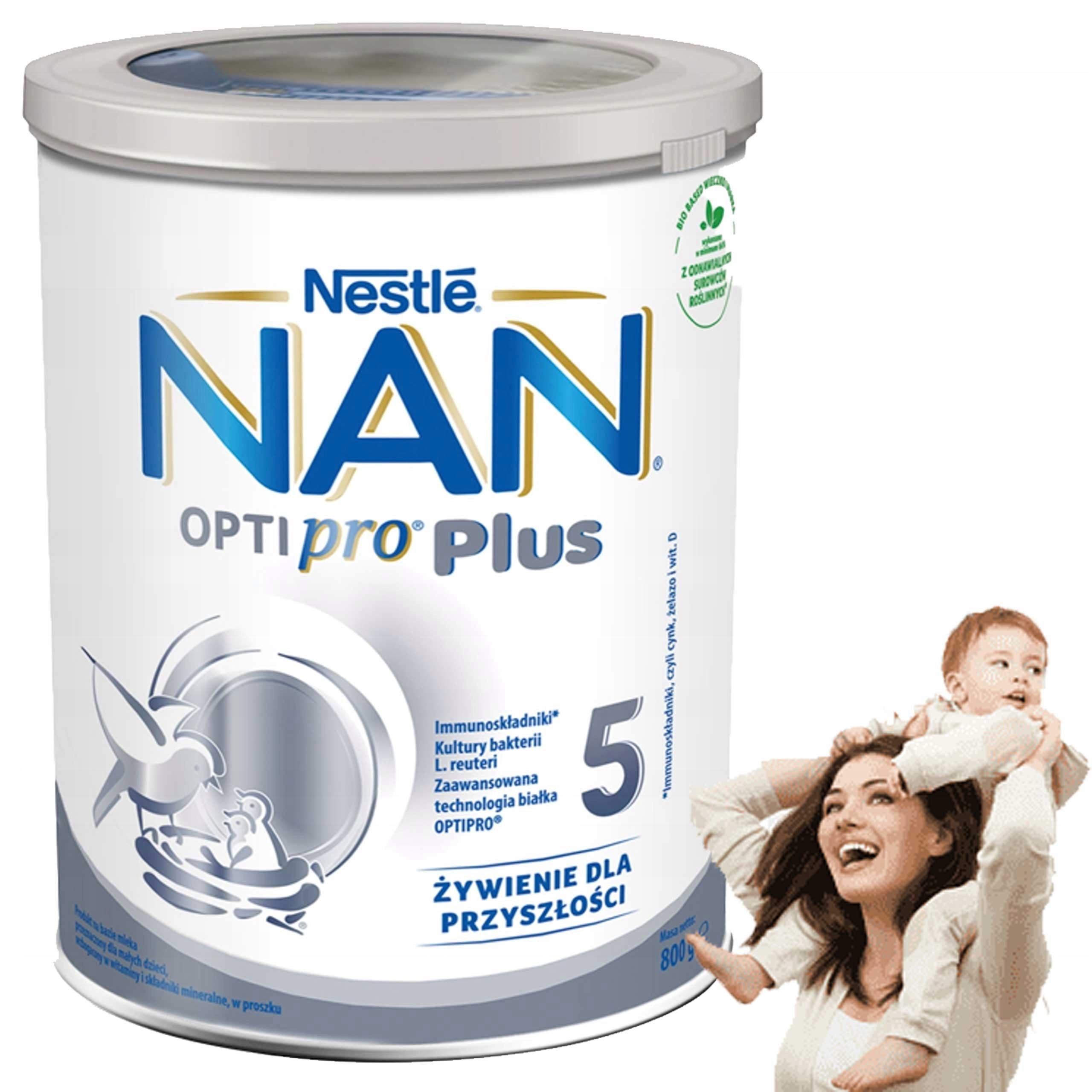 MLEKO MODYFIKOWANE DLA DZIECI PO 2,5 ROKU NESTLE NAN OPTIPRO PLUS 5 800G