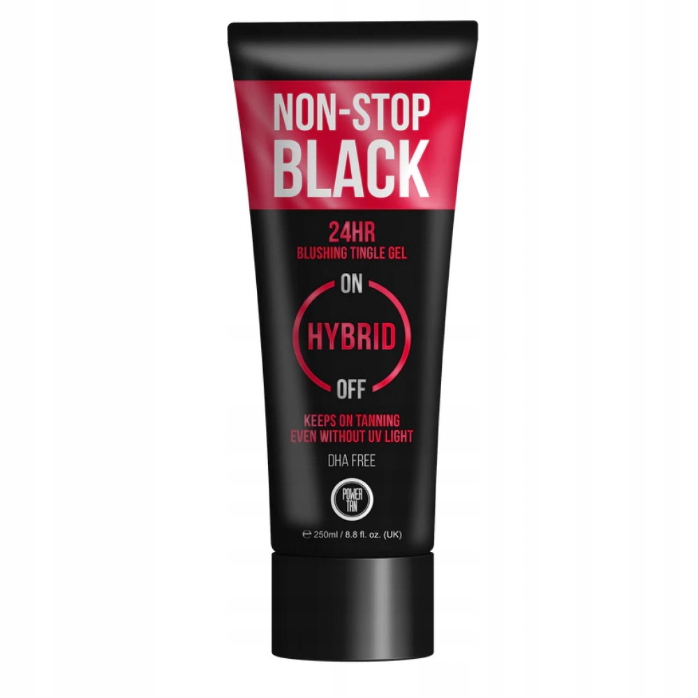 Silné opalovací gele proti opálení Power Tan Non-Stop Black Hybrid Tingle Gelee 250ml