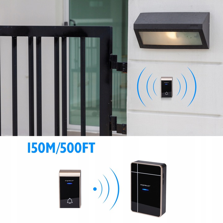 BEZPRZEWODOWY DZWONEK DO DRZWI WODOODPORNY Rodzaj bezprzewodowe