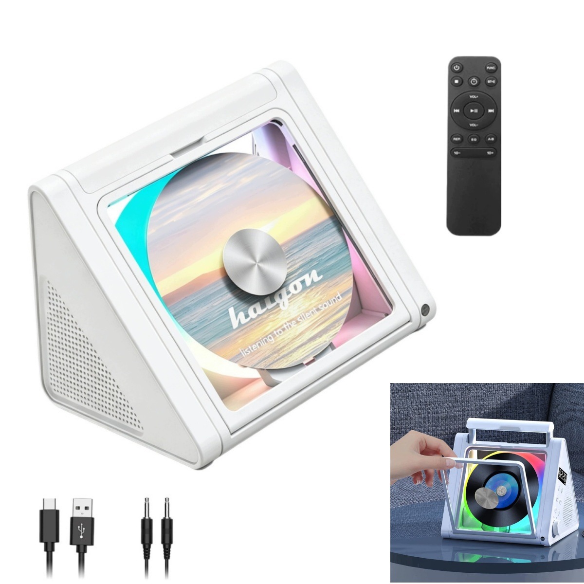CD přehrávač, nový Bluetooth reproduktor, přenosný multifunkční reproduktor