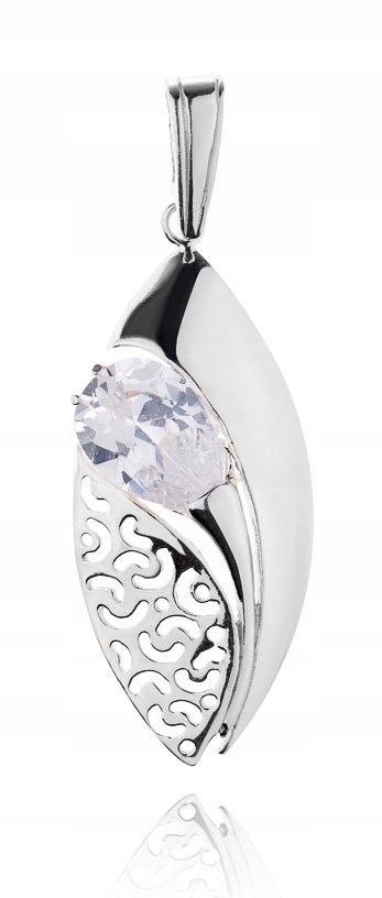 

Wisiorek Zawieszka Srebrna Ażurowa Z CYRKONIĄ.925!