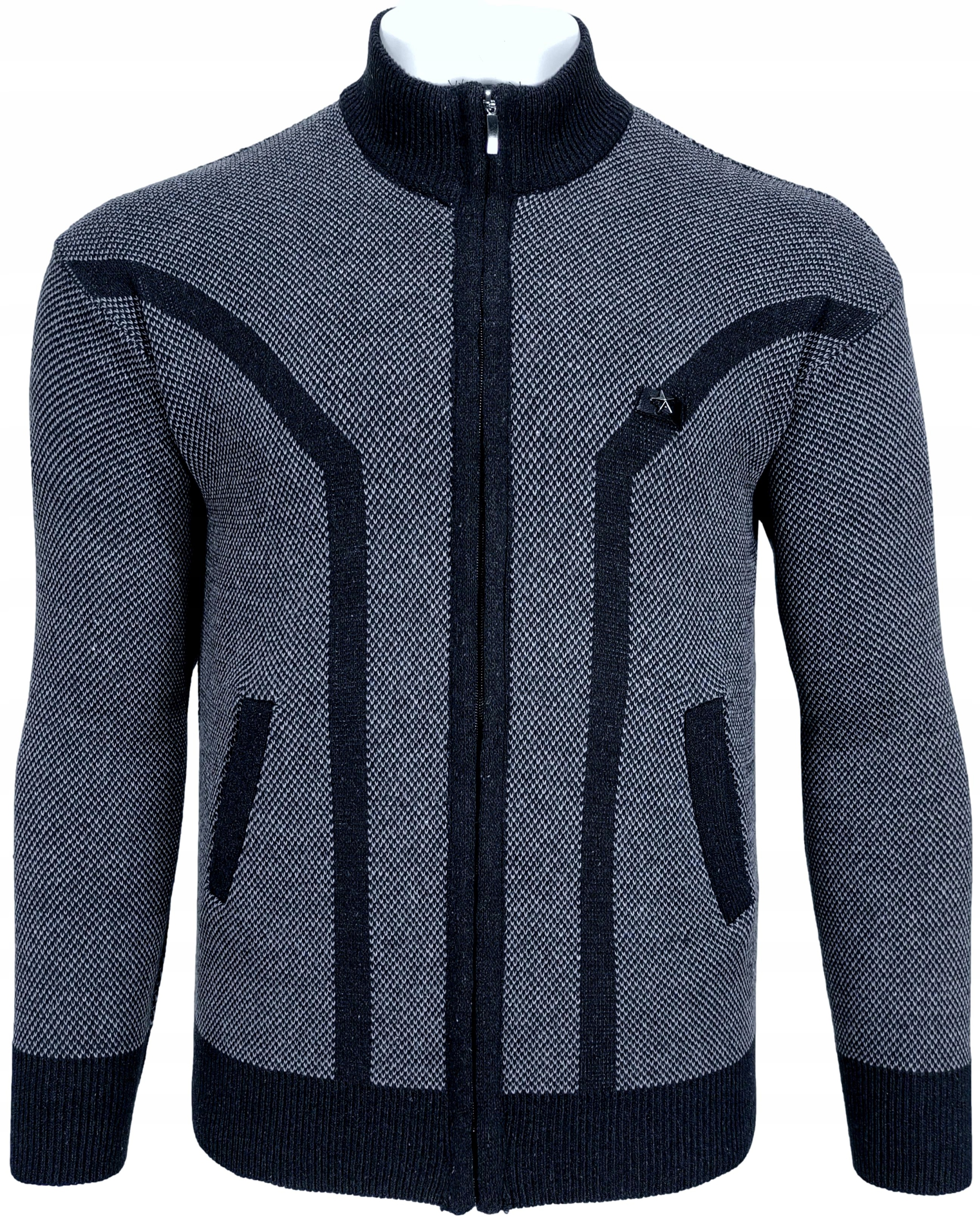 Sweter męski rozpinany granatowy R143 r. L