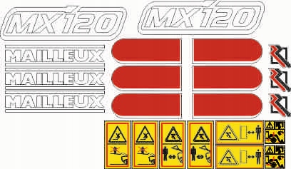 Наклейки облицовка погрузчик TUR Mailleux MX