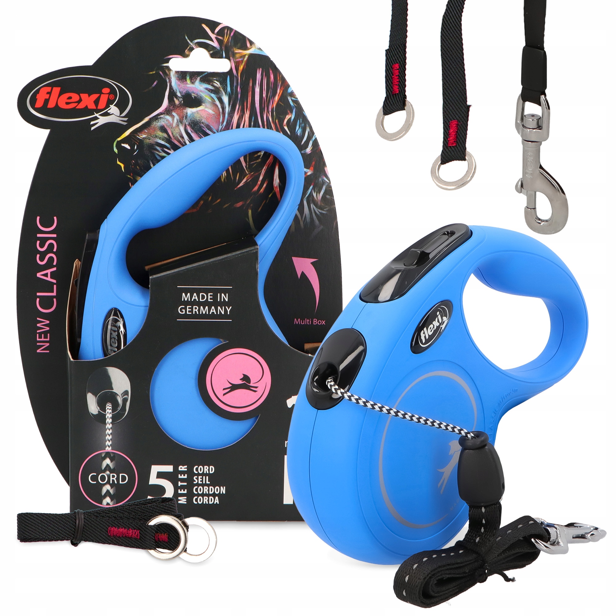 Levně Vodítko Psa Flexi Automatické 5m Svinovací Lanko Natahovací 20kg SILNÝm zámkem
