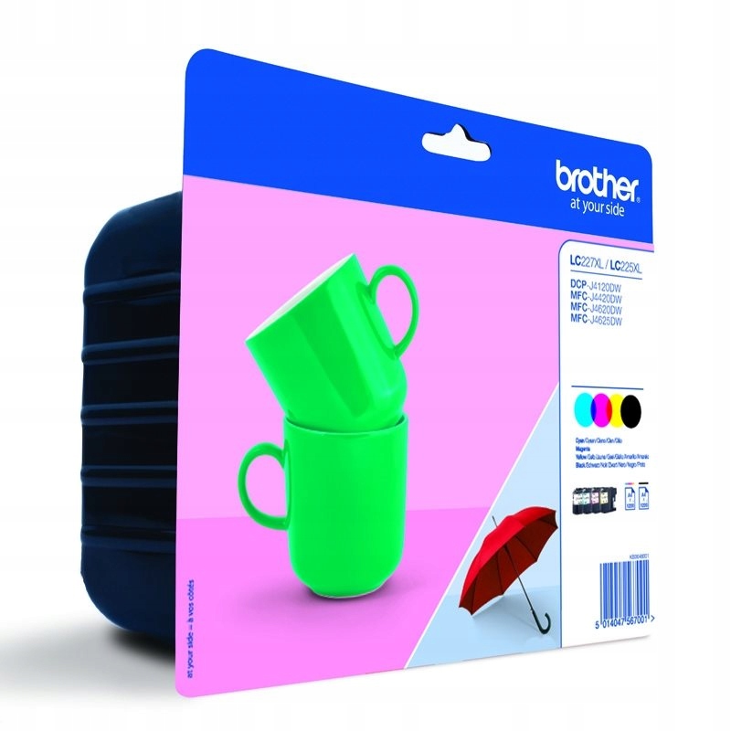 Brother inkoustová náplň LC-227XLVALBP/ multipack/ Černa tři barvy/ 4x 12