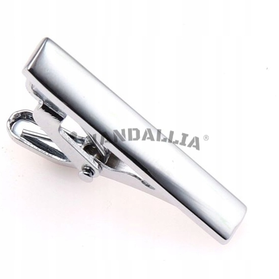WANDALLIA Spinka do Krawata SP-KR-34 Klasyczna Srebrna dł.3.2cm Marka Wandallia