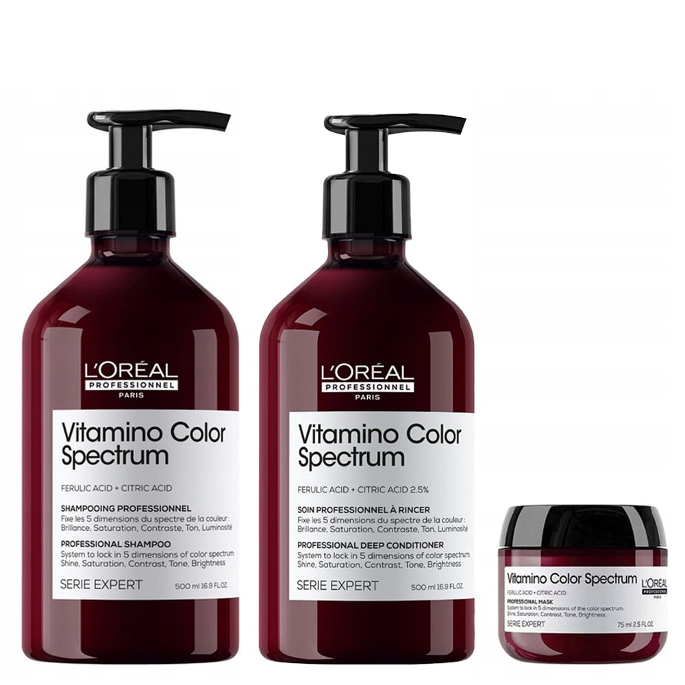 Loreal Pro Vitamino Color Spectrum šampon 500 kondicionér 500 maska 75 ml