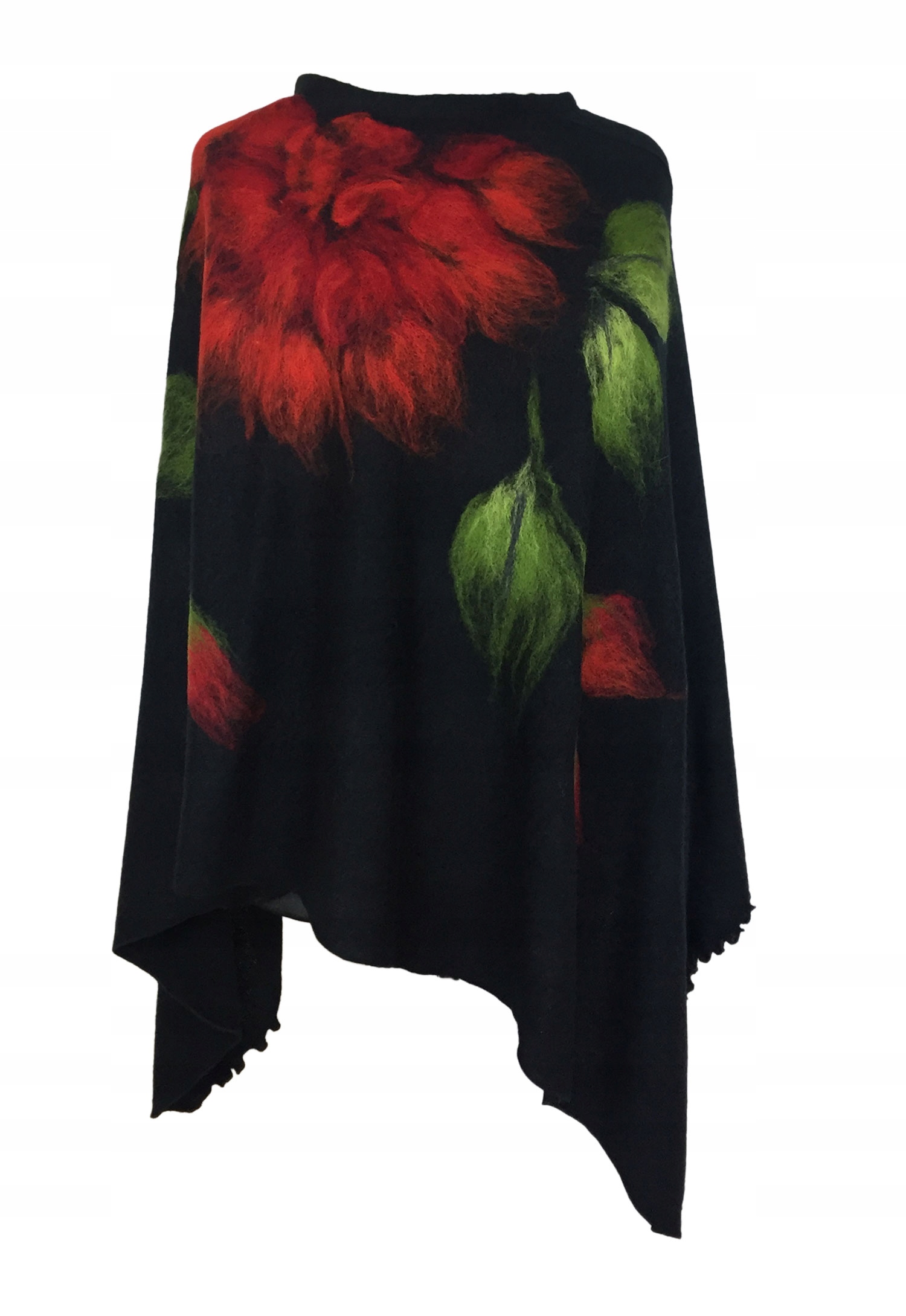 Trendy4lady ponczo 558 do połowy uda rozmiar uniwersalny komplet z kominem Model 558