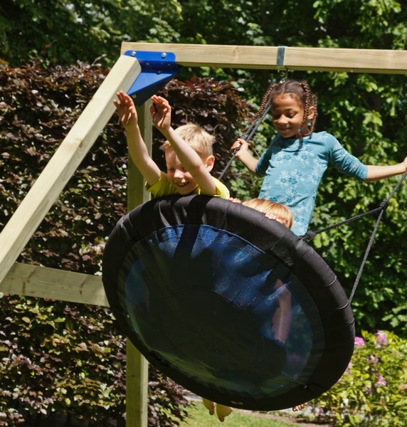 Huśtawka bocianie gniazdo 2 kolory WYTRZYMAŁE dla dzieci na plac zabaw KBT Materiał tworzywo
