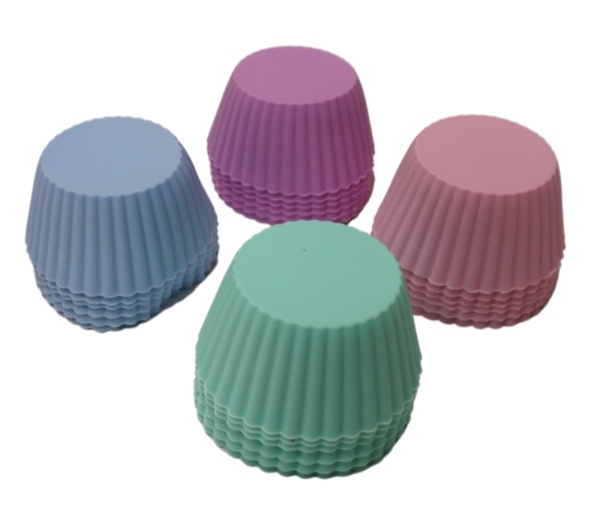 FOREMKI SILIKONOWE NA BABECZKI MUFFINKI 12 SZT MIX Wysokość produktu 3.3 cm