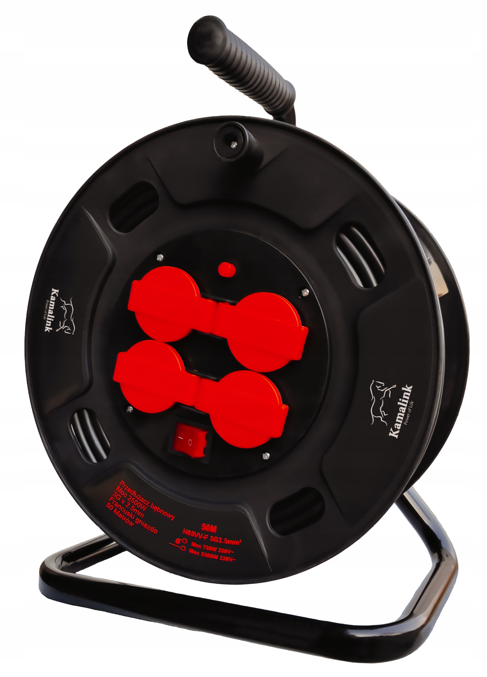 PRZEDŁUŻACZ BĘBNOWY BUDOWLANY 50m LISTWA ZASILAJĄCA NA BĘBNIE 3x2,5MM Marka inna