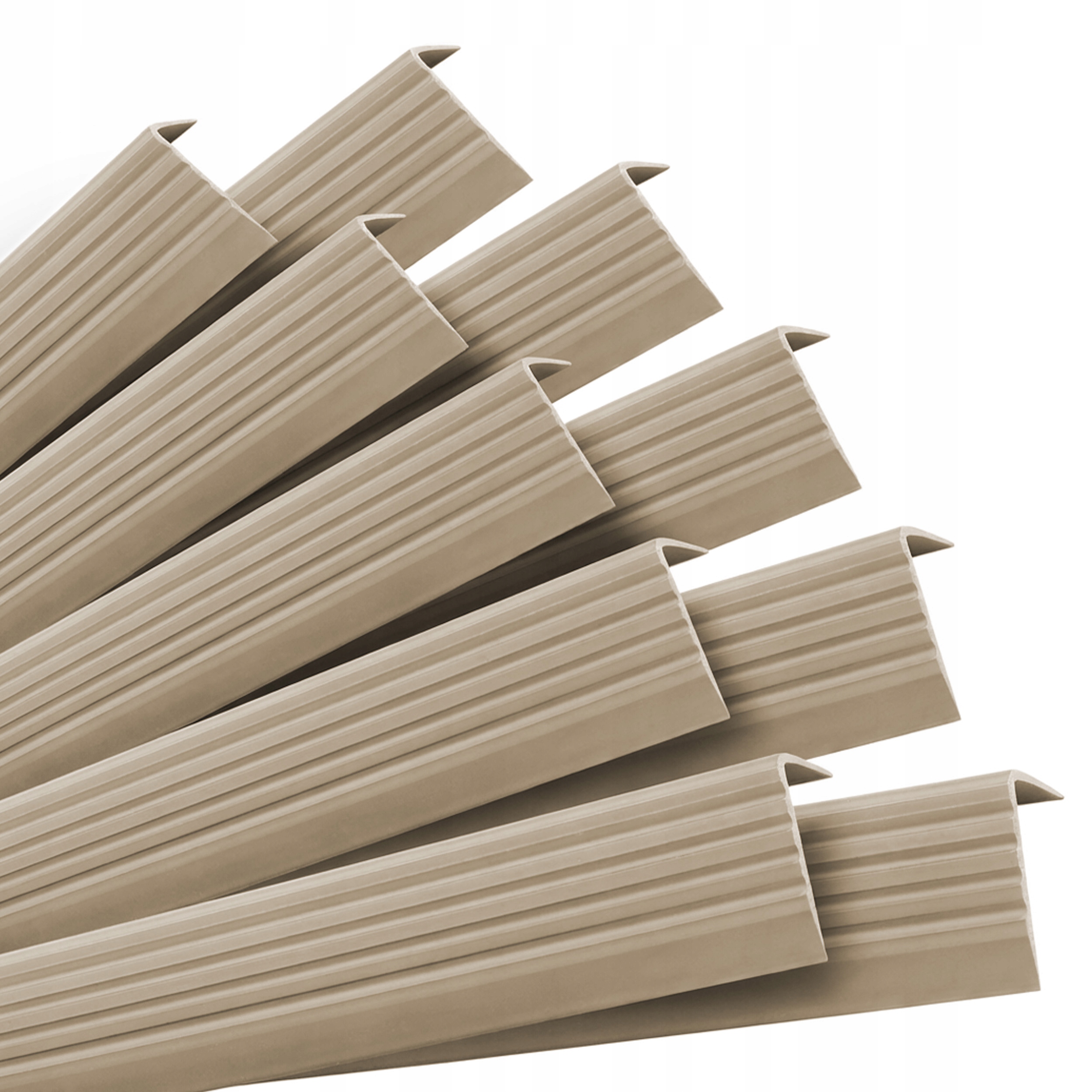 Sada: Samolepicí schodišťové profily, béžová 40x25 mm, 1 m, 10 Ks.