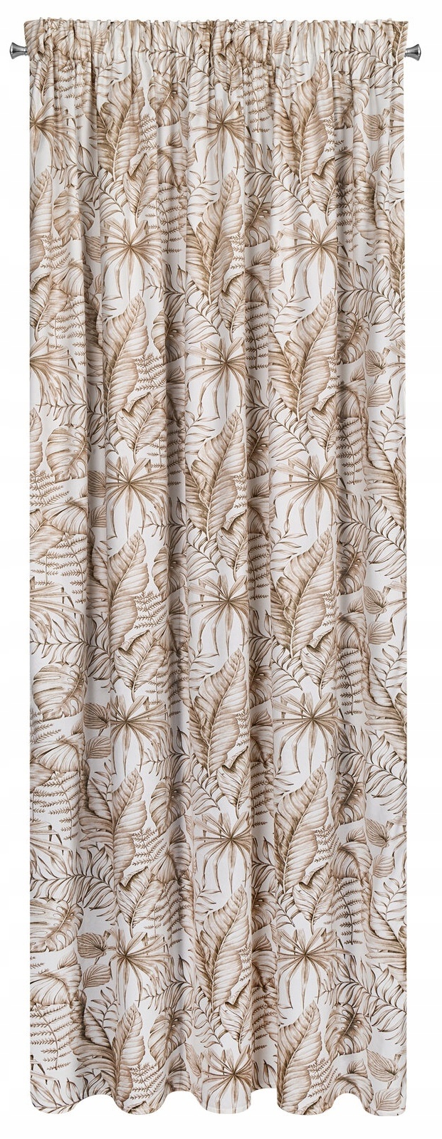 GOTOWA ZASŁONA NA TAŚMIE NA ŻABKI TUNEL WZÓR W LIŚCIE VELVET SABA