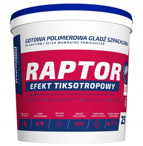 

Franspol Raptor 25KG Gotowa gładź polimerowa