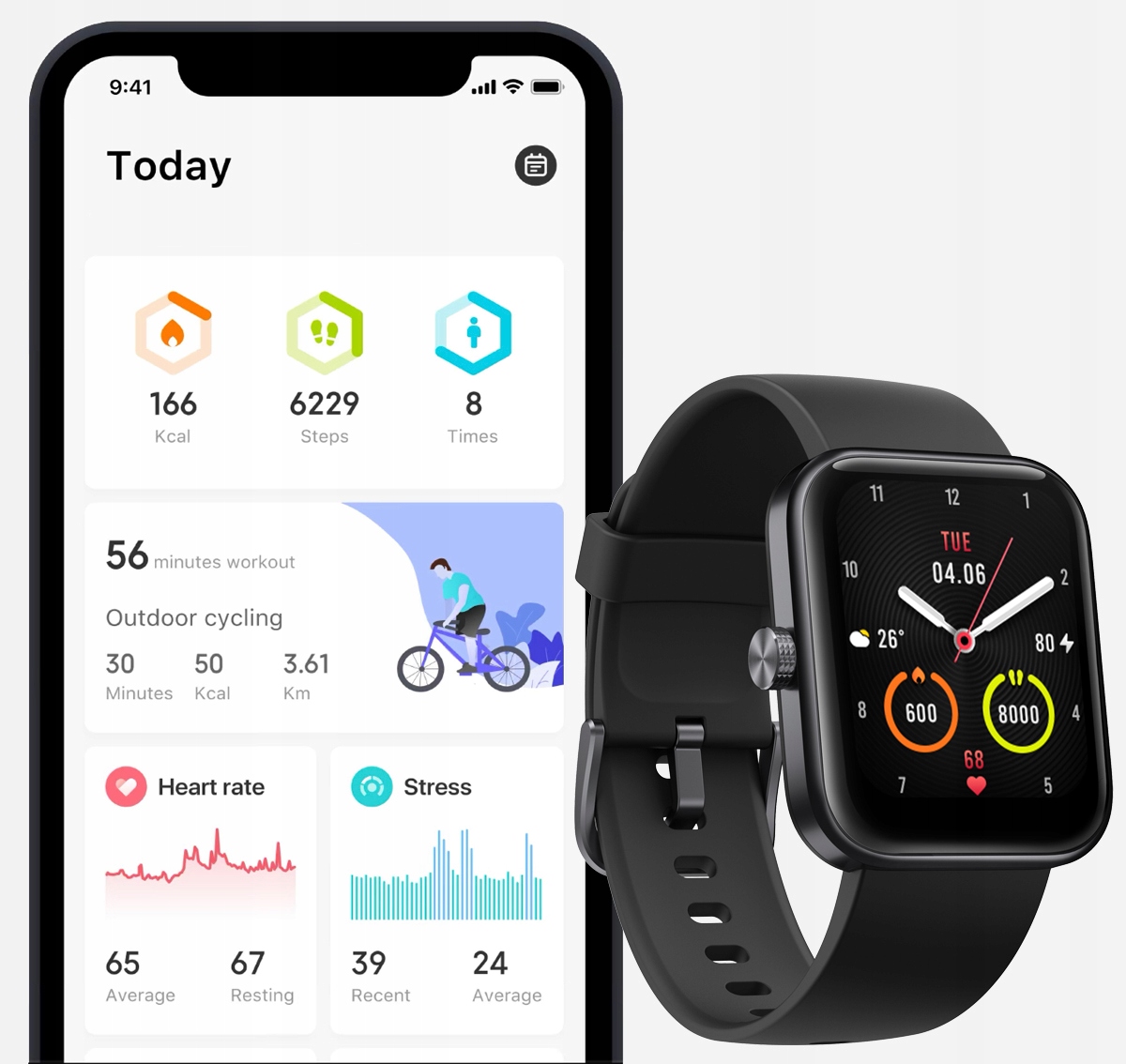 SMARTWATCH SPORTOWY 70mai Maimo Watch JĘZYK PL Złącza brak