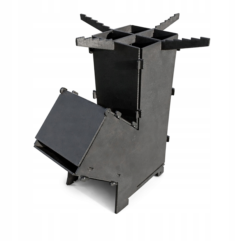 Raketový pec Skládací turistický vařič Survival Grill Ocelový Malý