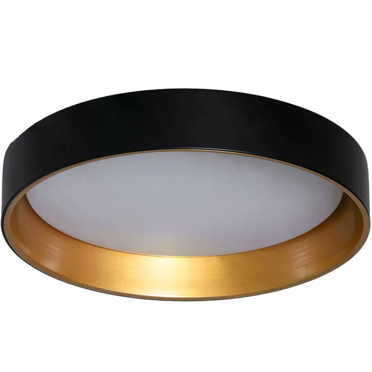 Stropná lampa stropné svietidlo do spálne čierna zlatá okrúhla 45 cm Abruzzo