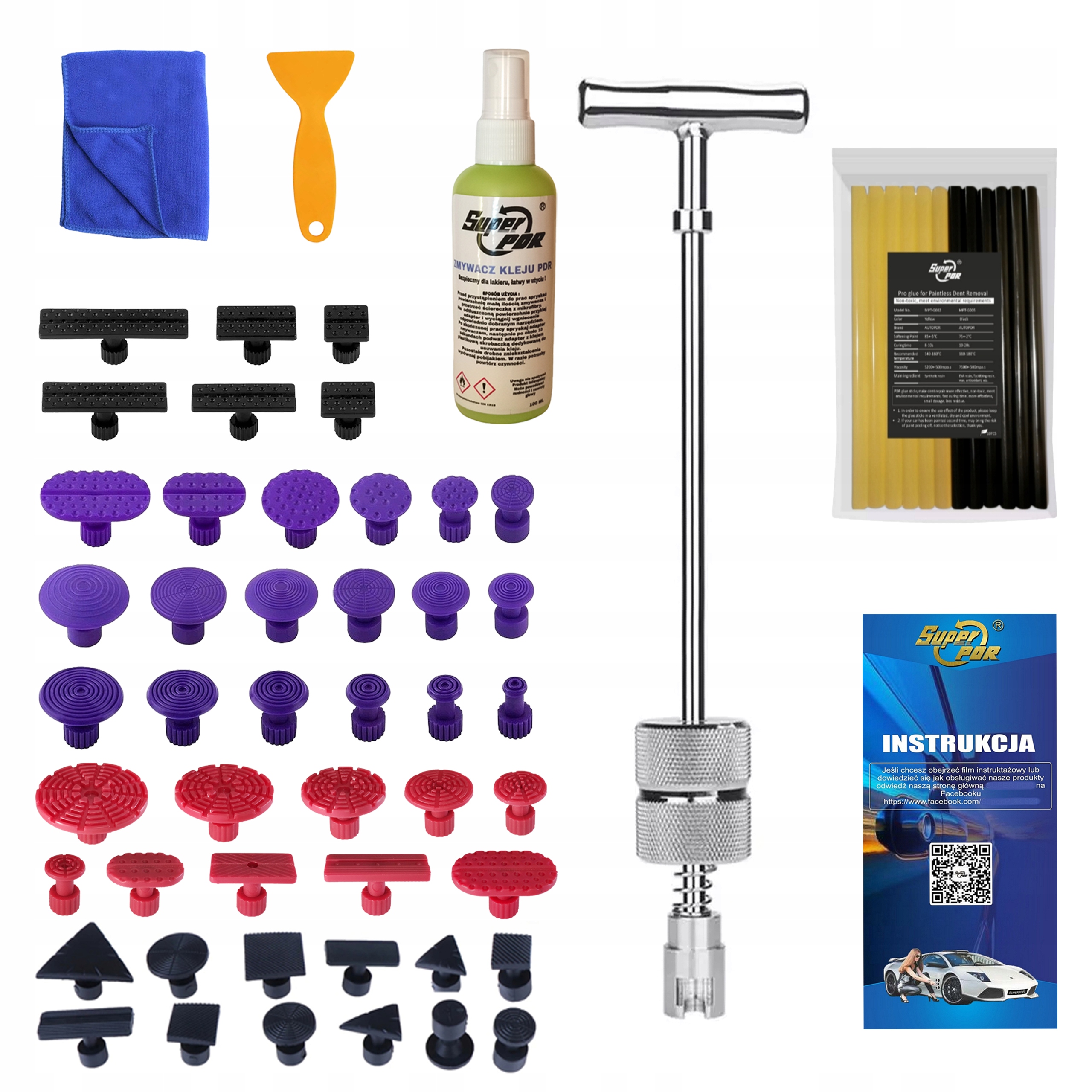 Kladivo pdr setrvačné kluzné Sada pro vytahování promáčklin auta