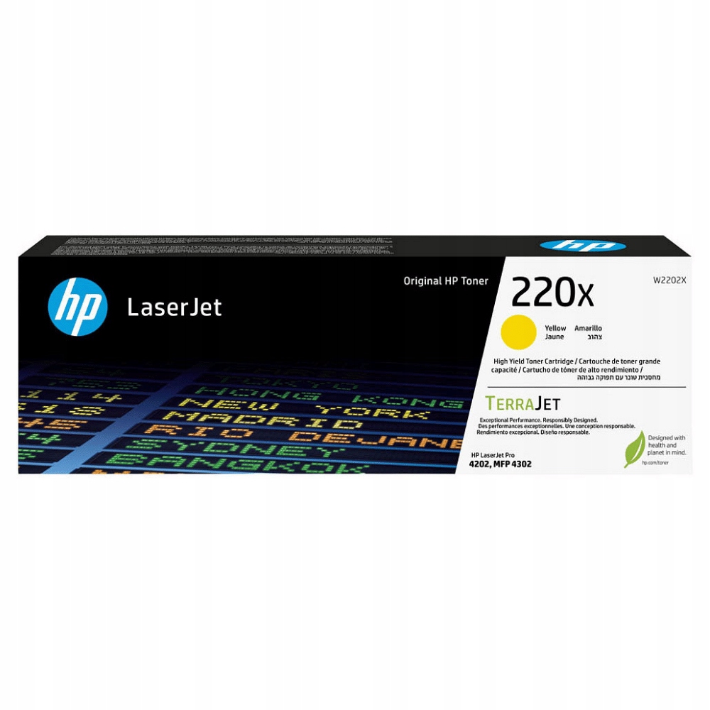 Originálny toner Hp 220X W2202X Yellow Hp Color LaserJet Pro 4201 4301 4303