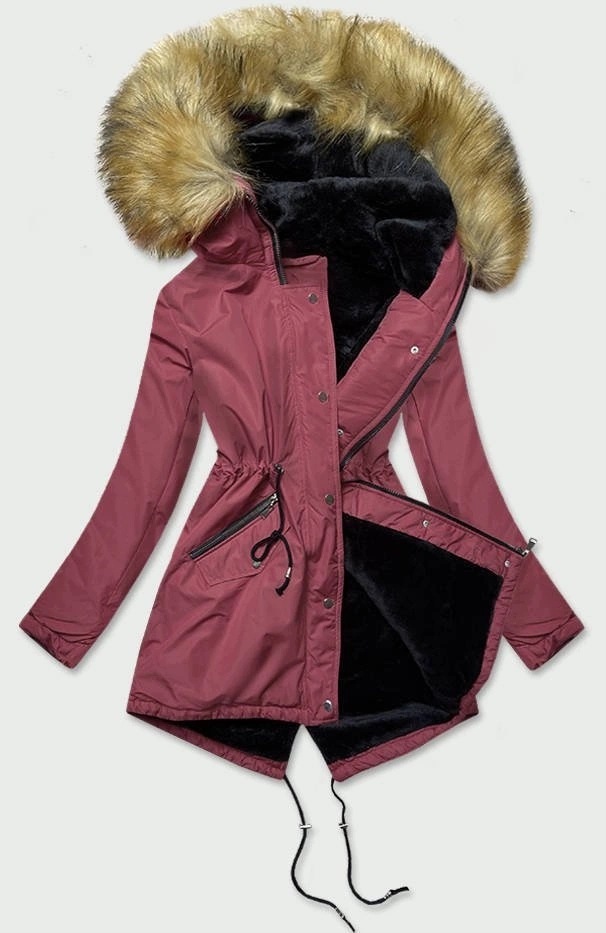 Bunda Typu Parka B2628 Růžová XXL (44)