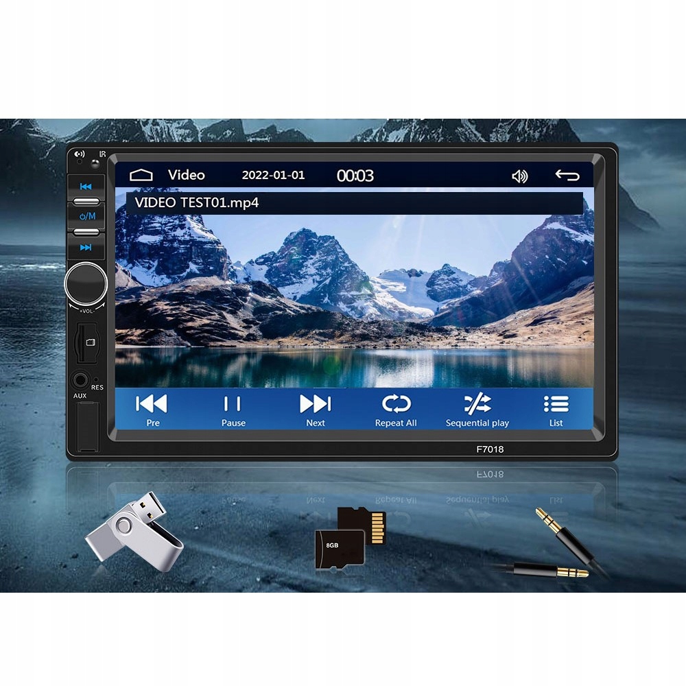 RADIO SAMOCHODOWE 2 DIN BLUETOOTH ANDROID CARPLAY 7 CALI POLSKI/CZESKI Marka bez marki