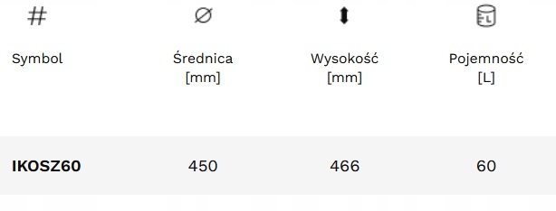 KOSZ OGRODOWY NA LIŚCIE POJEMNY - KOLOR ZIELONY LEŚNY - POJEMNOŚĆ 60 LITRÓW Marka Prosperplast