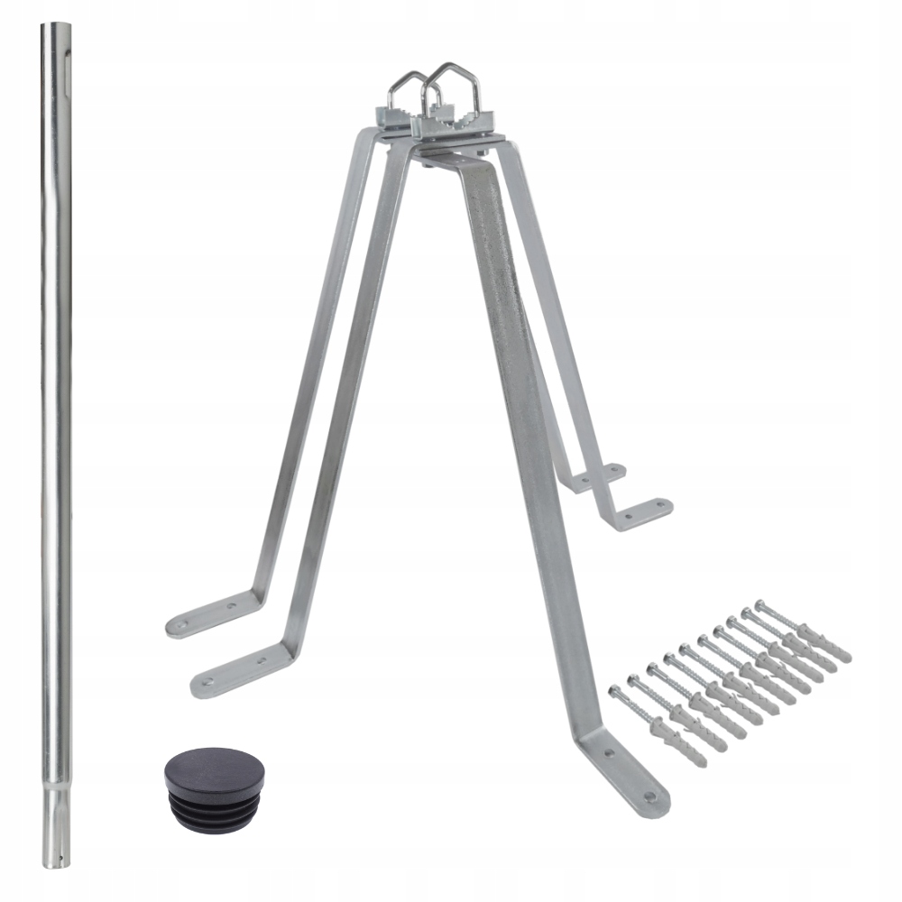 Zestaw obejma murowa UMP-500 maszt stalowy 1m ocynkowany 100cm Luxon