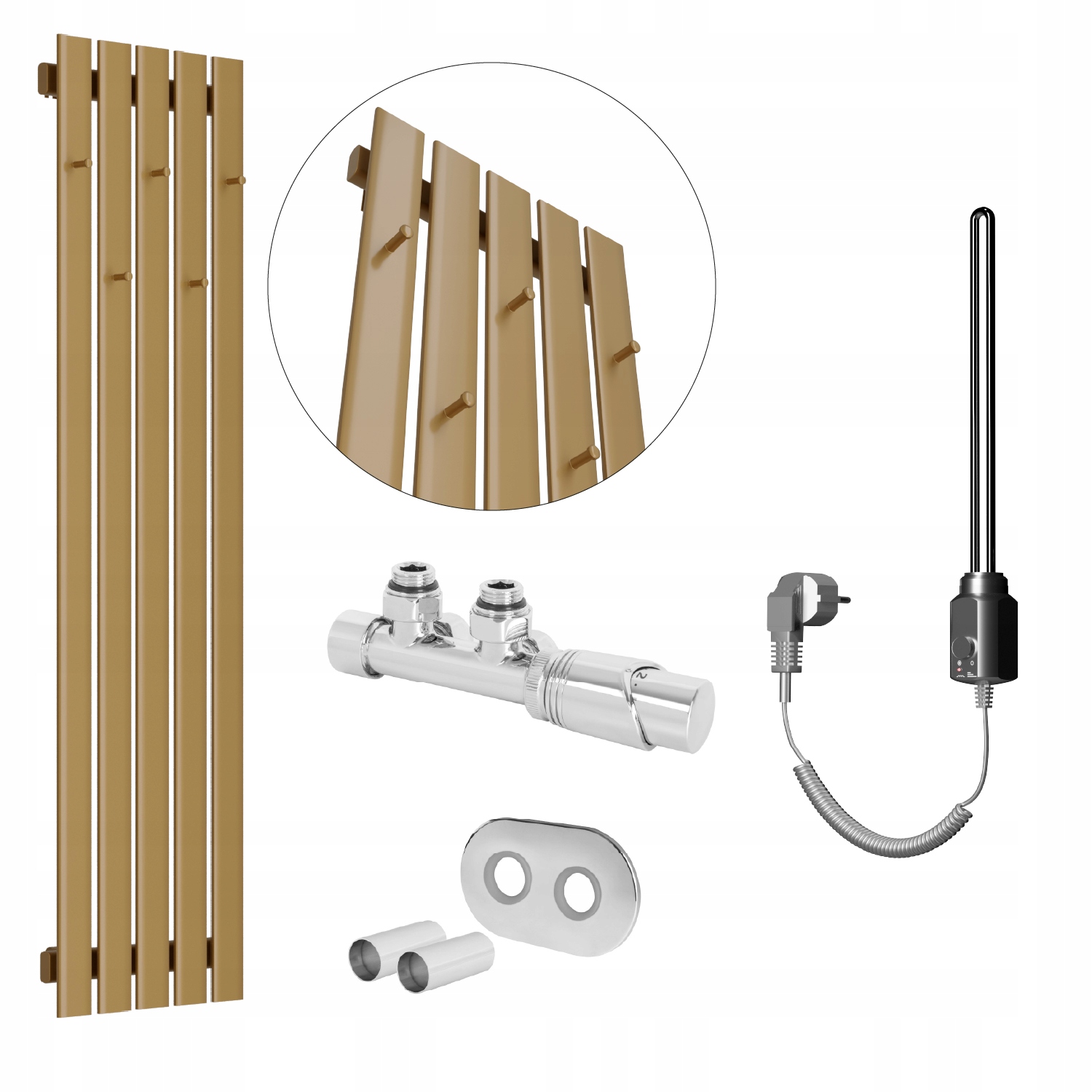 Set Vodovodní a elektrický ohřívač Bellohook 180x38 Antik Tmavý