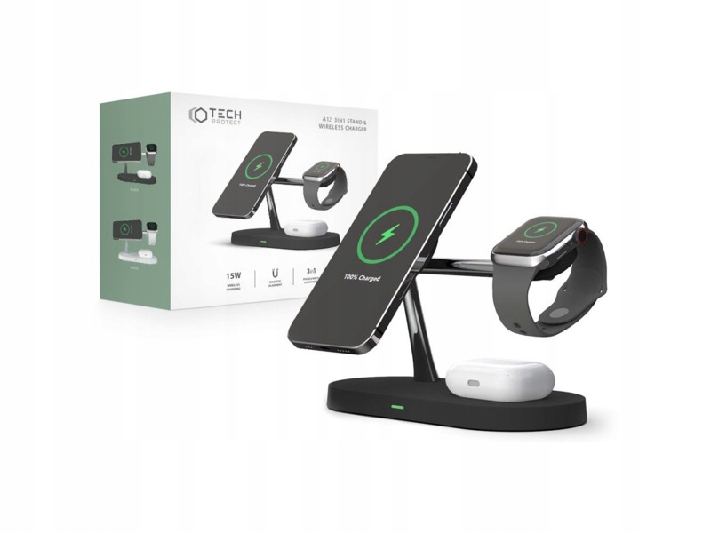 Ładowarka indukcyjna Tech-protect A12 3in1 15W