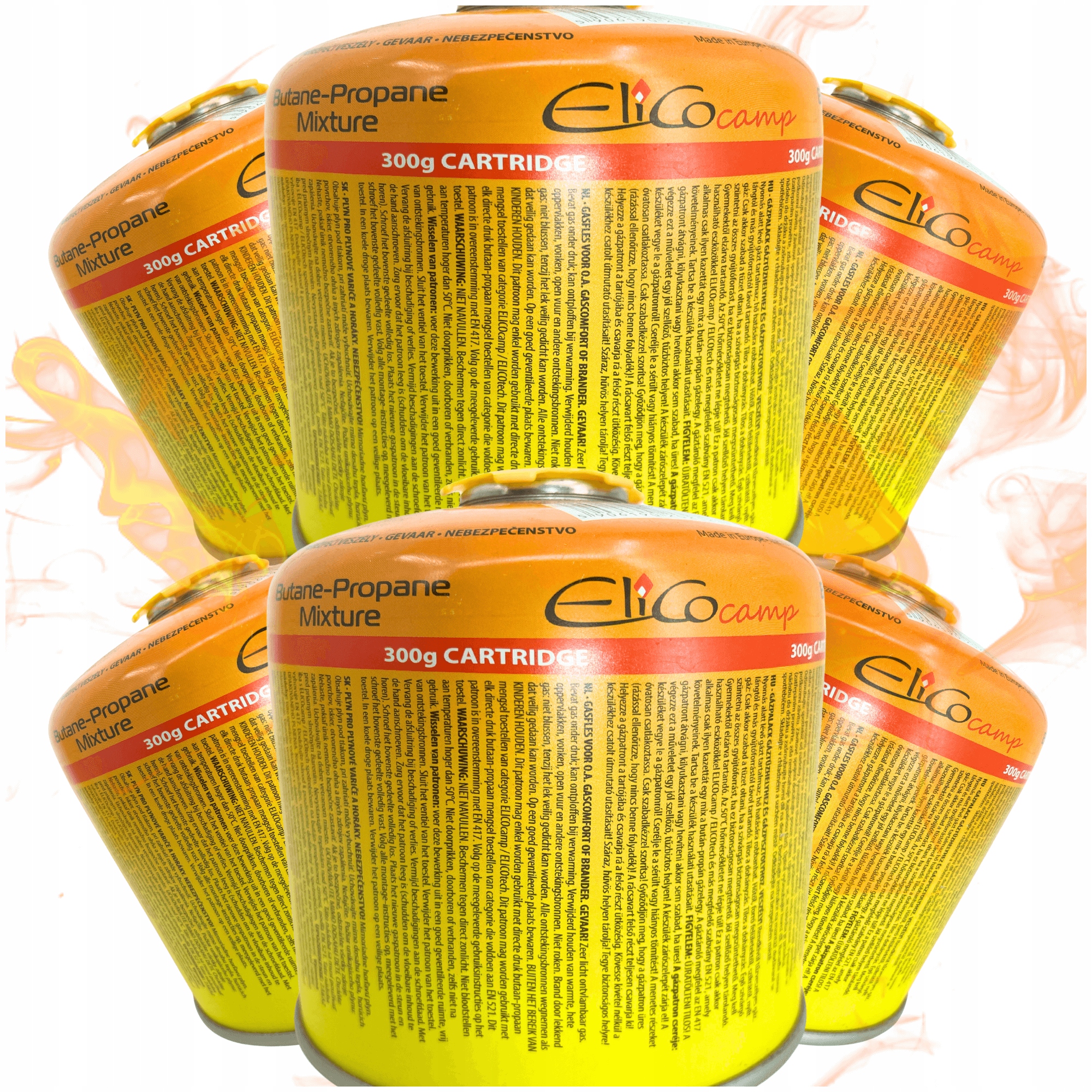 Gaz do Turistického Vařiče Palníku Kartusz x6 kempovací bombička 300 g 500 ml