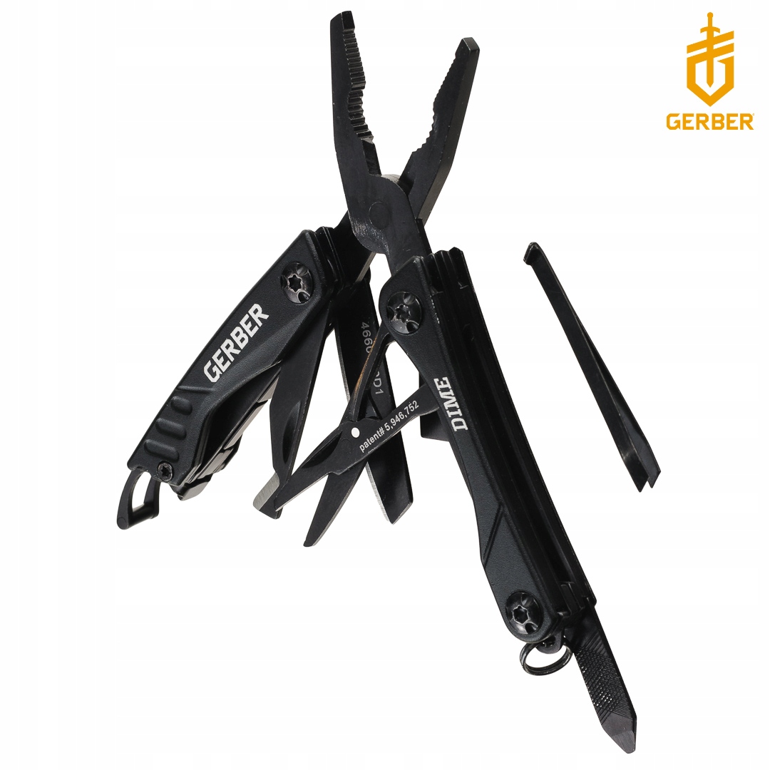 MULTITOOL GERBER DIME Narzędzie EDC 12w1 Nożyczki Model Gerber - Dime Micro Multi-Tool Black