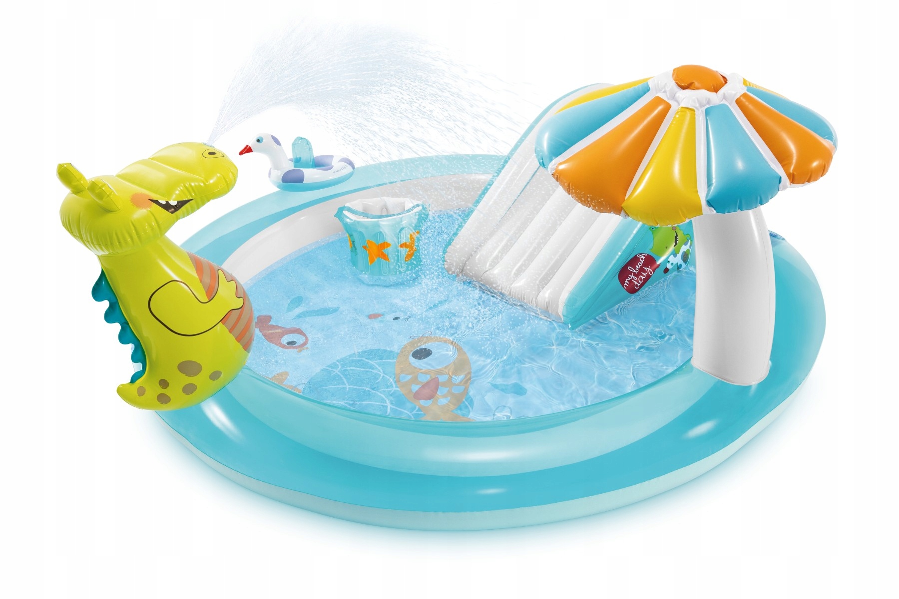 Veselý Aligator detské ihrisko šmýkačka Intex 57165