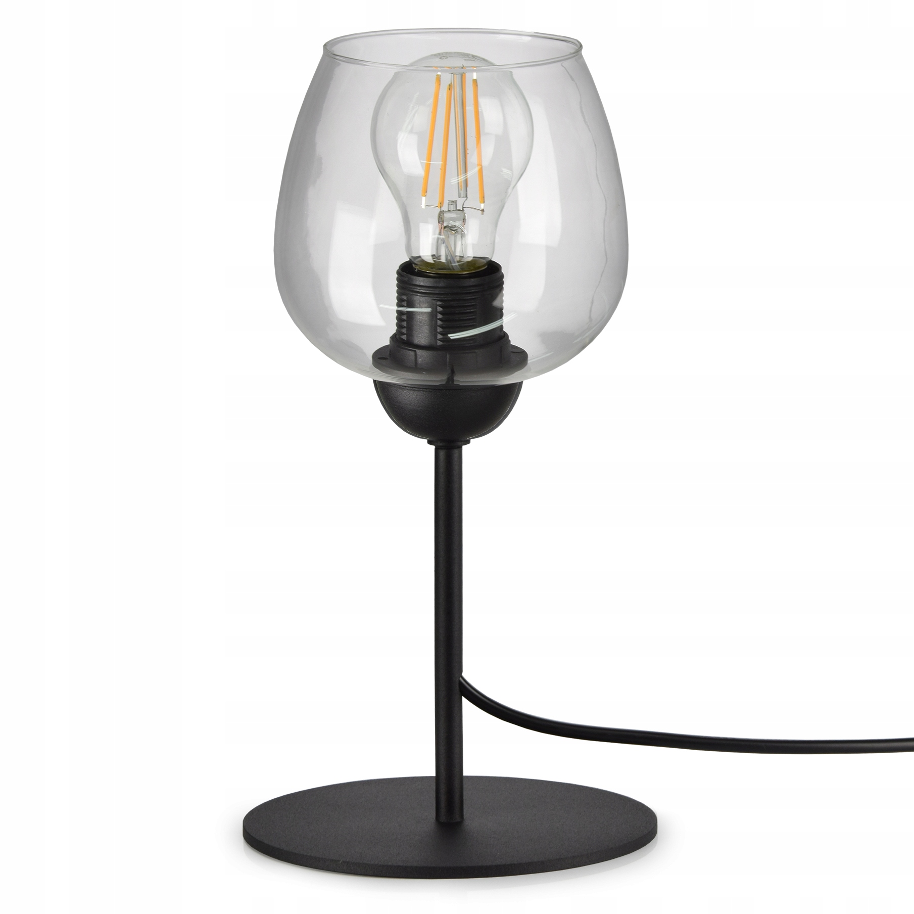 

Szklana Lampka Nocna Stołowa Dekoracyjna Led