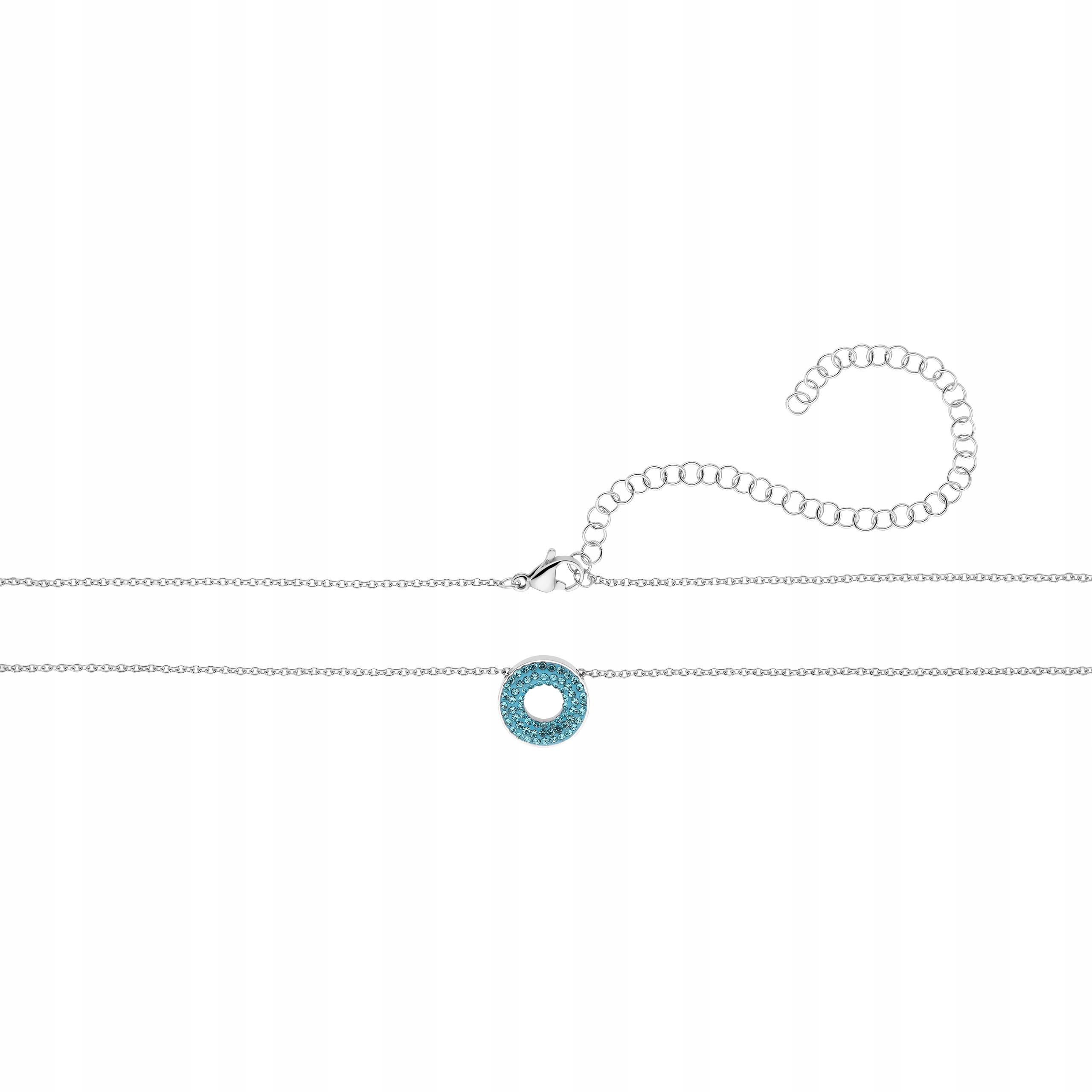 Magnetický náhrdelník s přívěskem Kolečko Modré Křišťály Elegantní